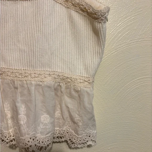 Cider White Sleeveless Peplum Crop Top - Picture 7 of 8